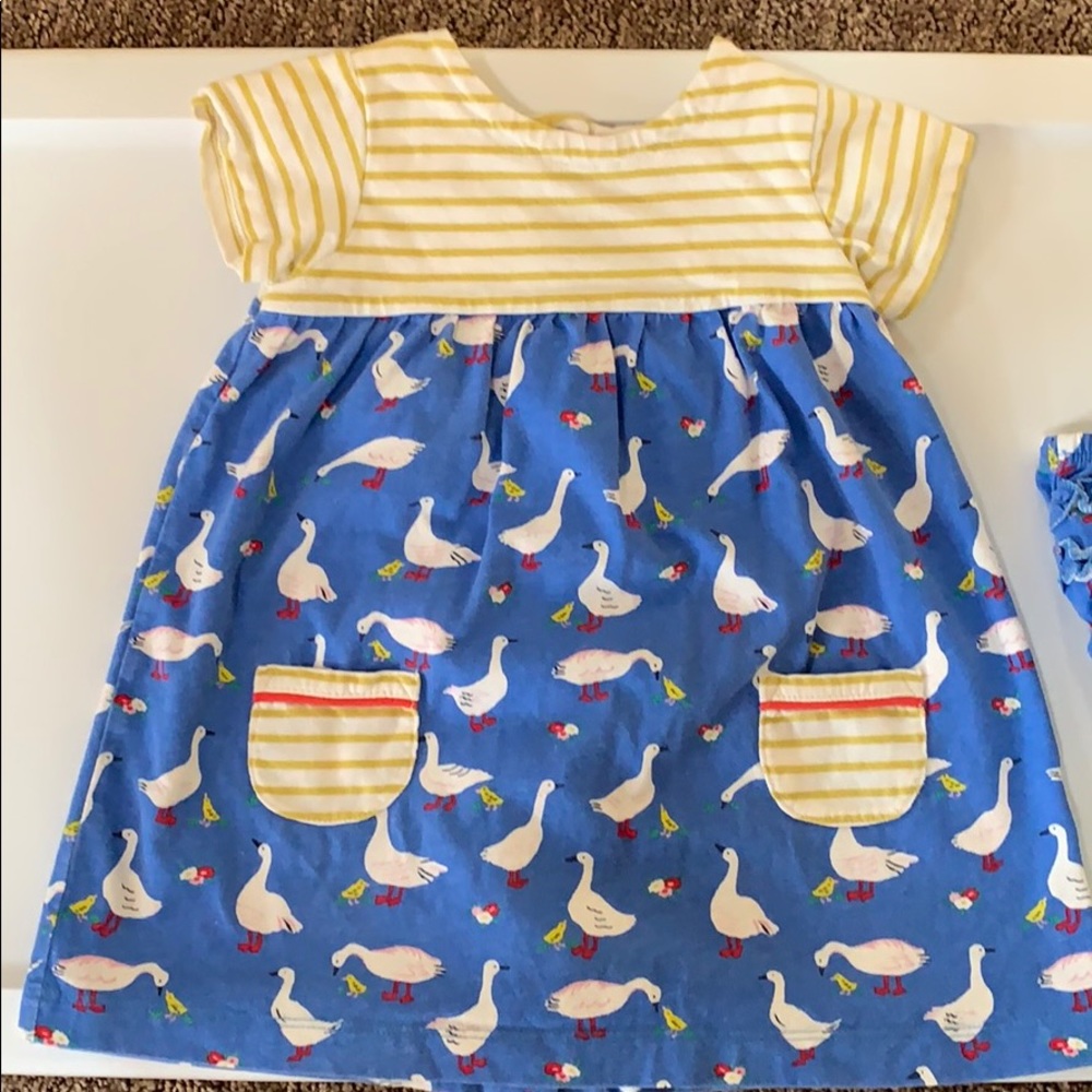 Baby Boden Cotton Dress 12-18 mo. Duck print